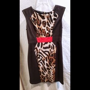 Sandra Darren 10P Cheetah Print Dress